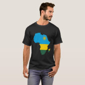 Rwandan Pride Rwanda Flag Africa Map T-Shirt (Vorne ganz)