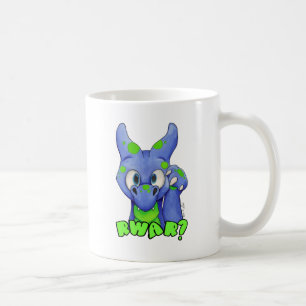 RWAR? (Blau) niedlicher brüllender Babydrache Kaffeetasse
