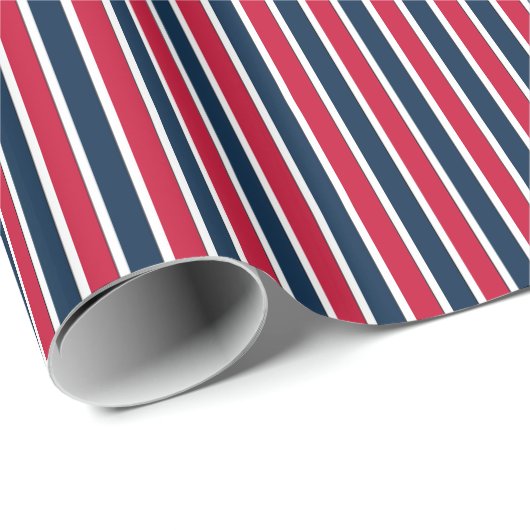 RWB, Baseball-Akkord. Streifen 1-GIFT-WRAPPING-PAP Geschenkpapier (Rolleneckpunkt)