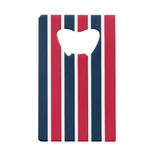 RWB Baseball-Coordstreifen 1-KARTEN-FLASCHENOPENER Kreditkarten Flaschenöffner (Vorderseite)