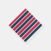 RWB Baseball-Kabelstreifen 1-PAPIERE-PARTY-NAPKINS Serviette (Ecke)