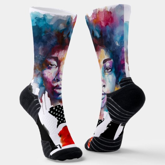 RWB Black and Beautiful American II Crew Socks Socken (Gewinkelt)