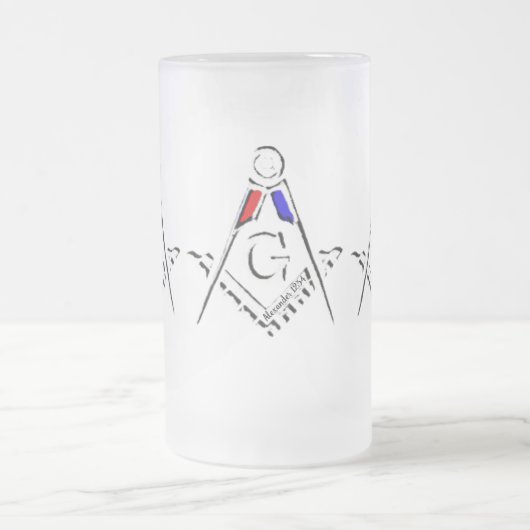 (RWB) Masonic Minds Mattglas Bierglas (Mittel)