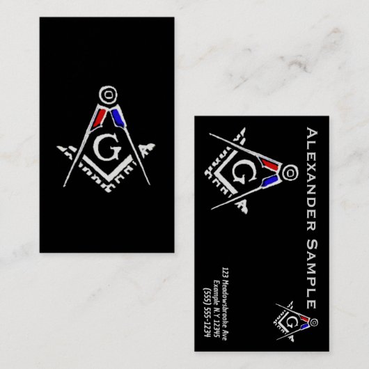 (RWB) Masonic Minds Visitenkarte (Vorne/Hinten)