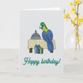 Rwenzori turaco Birthday Karte (Gelbe Blume)