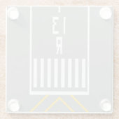 RWY-Schwellenwert 13R Glasuntersetzer (Rückseite)