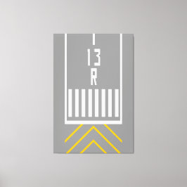 RWY-Schwellenwert 13R Leinwanddruck