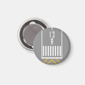 RWY-Schwellenwert 13R Magnet (Vorderseite/Rückseite)