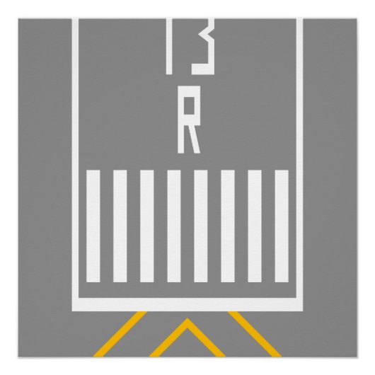 RWY-Schwellenwert 13R Poster (Vorderseite)