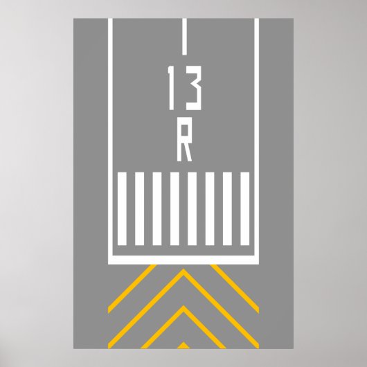 RWY-Schwellenwert 13R Poster (Vorne)