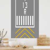 RWY-Schwellenwert 13R Poster (Küche)