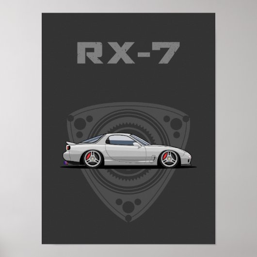 RX7 FD Rotationsmotor JDM-Auto Poster (Vorne)