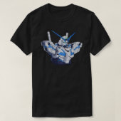 RX-0 Unicorn Gundam Perfectibility (Blue) Aufklebe T-Shirt (Design vorne)