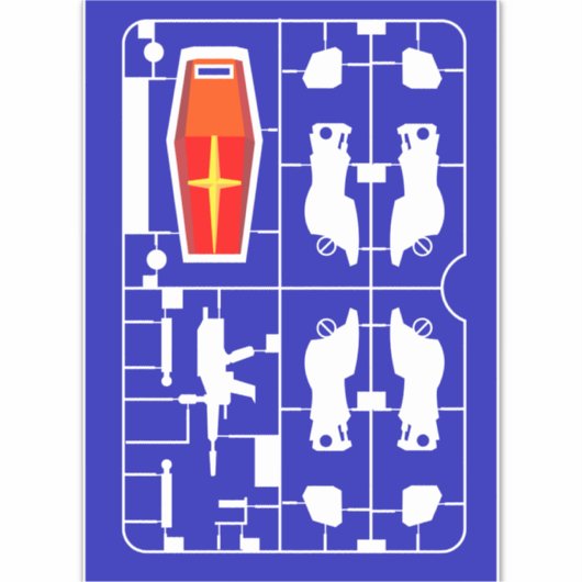 Rx-78 Gundam Gunpla Pampo Modell Runner Kit Strahl Aufkleber (Vorderseite)