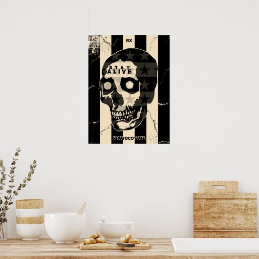 Rx & Fotocoyote BLEIBE Live-Poster Poster (Küche)