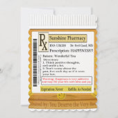 RX Funny Happiness Prescript Einladung (Rückseite)