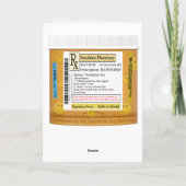 RX Funny Happy Prescription Karte (Rückseite)