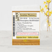 RX Funny Happy Prescription Karte (Gelbe Blume)