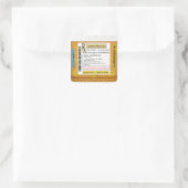 RX Funny Happy Prescription Quadratischer Aufkleber (Tasche)