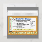 RX für den Spaß im Party der Altersvorsorge Einladung (Vorderseite)