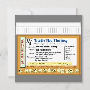 RX für den Spaß im Party der Altersvorsorge Einladung