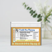 RX für den Spaß im Party der Altersvorsorge Postkarte (Stehend Vorderseite)