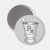 RX Mortar Pestle individuelle Name Magnet (Vorderseite/Rückseite)