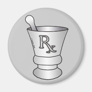 RX Mortar Pestle individuelle Name Magnet