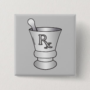 RX Mortar Pestle Square Button