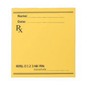 Rx Prescription Pad – Write Your Own Notes Notizblock (Vorderseite)