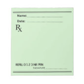 Rx Prescription Pad – Write Your Own Notes Notizblock (Vorderseite)