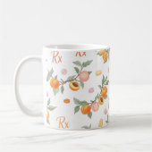 Rx Prescription Peach Pill Pattern Pharmacy Kaffeetasse (Links)
