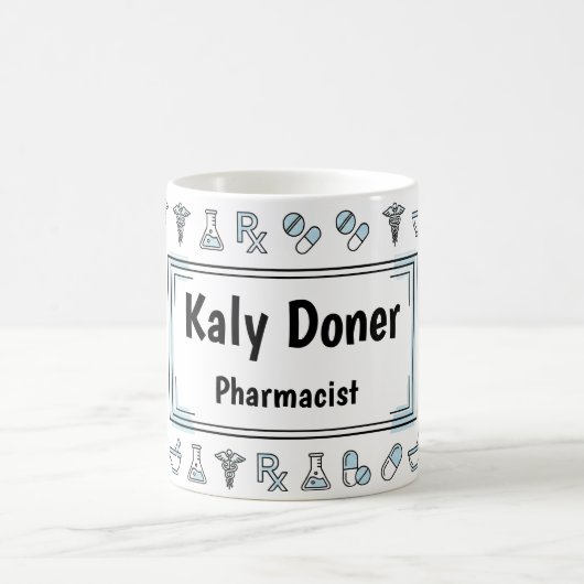 RX Style Personalized Pharmacist Mug Kaffeetasse (Mittel)