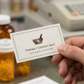 RX Symbol Pharmacy Chemist Company - Classic Linen Visitenkarte