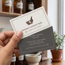 RX Symbol Pharmacy Chemist Company - Classic Linen Visitenkarte