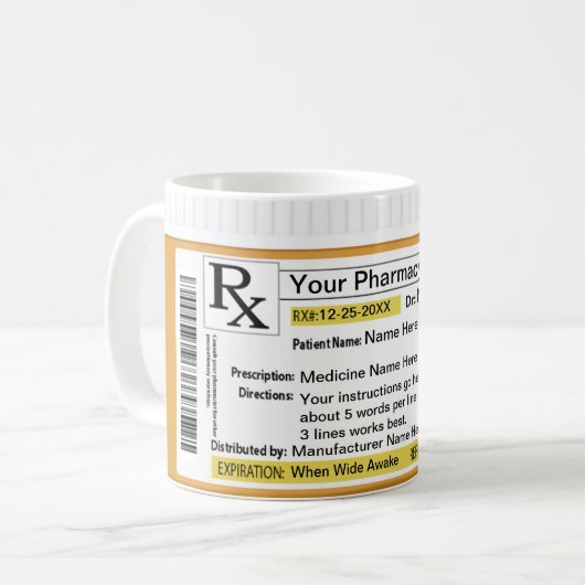 RX-Tasse - Erstellen Sie Ihre eigene Kaffeetasse (Vorderseite Links)