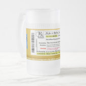 RX Verordnungs-Bier-Tasse CustomizeAbles Mattglas Bierglas (Vorderseite Links)