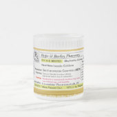 RX Verordnungs-Bier-Tasse CustomizeAbles Mattglastasse (Mittel)