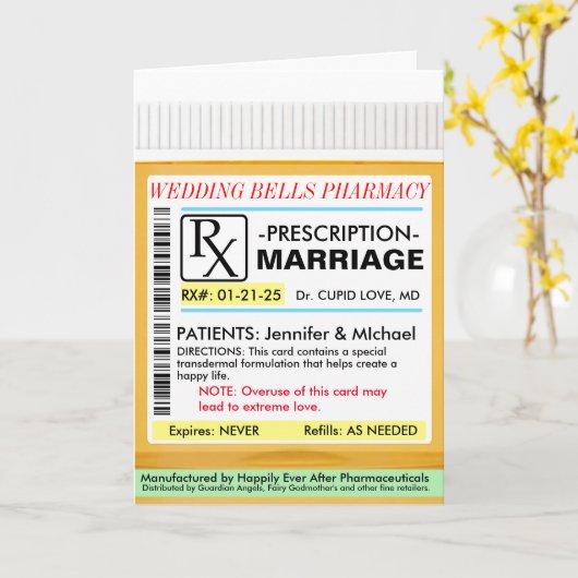 RX-Verschreibung für die Ehekarte Karte (Gelbe Blume)