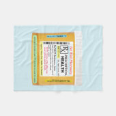 RX-Verschreibung für Gesundheit und Wohlbefinden Fleecedecke (Vorderseite (Horizontal))