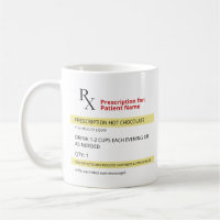 RX Verschreibung Hot Chocolate Tasse
