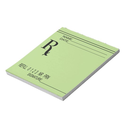 Rx Verschreibung Pad - Schreiben Sie Ihre eigene V Notizblock (Rotiert)