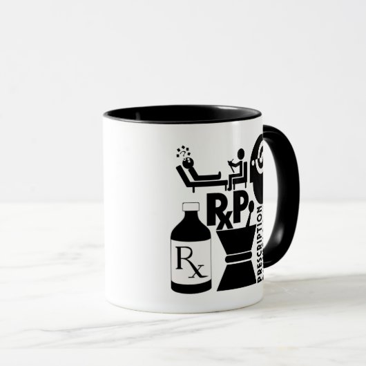 RxP LOGO Prescription Psychologe Tasse (VorderseiteRechts)