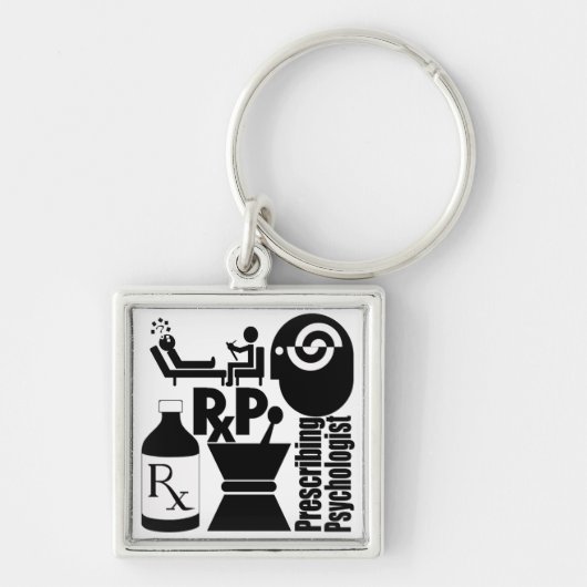 RxP LOGO Verschreibung Psychologe. Schlüsselanhänger (Vorne)