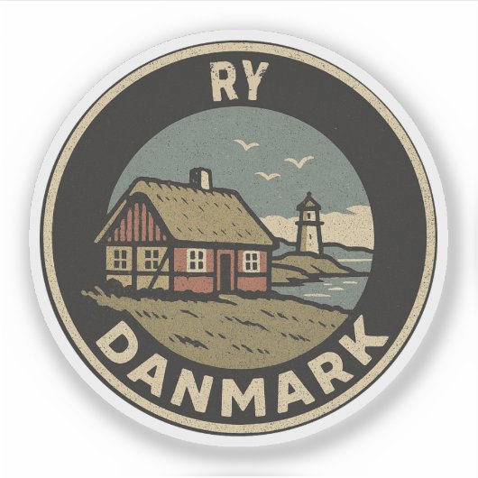 Ry, Dänemark Aufkleber (Vorderseite)
