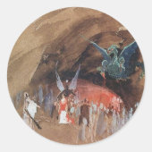 Ryabushkin Dragons Cave Runder Aufkleber (Vorderseite)