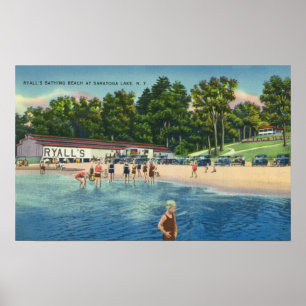 Ryalls Baden-Strand an der Saratoga See-Ansicht Poster