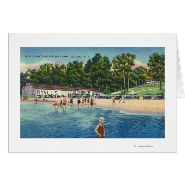 Ryalls Bathing Beach bei Saratoga Lake View (Vorderseite (Horizontal))