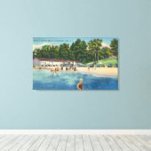 Ryalls Bathing Beach bei Saratoga Lake View Leinwanddruck (Insitu (Holzboden))