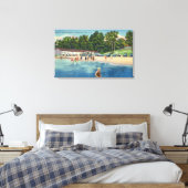 Ryalls Bathing Beach bei Saratoga Lake View Leinwanddruck (Insitu (Schlafzimmer))
